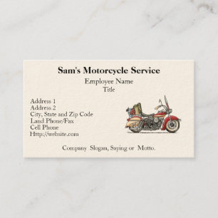 Cute Motorcycle Business Card