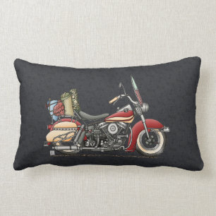 Cute Motorcycle Lumbar Cushion