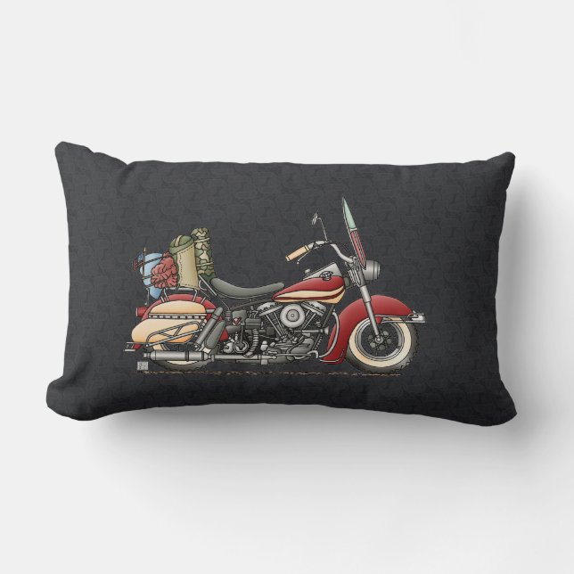 Cute Motorcycle Lumbar Cushion (Front)