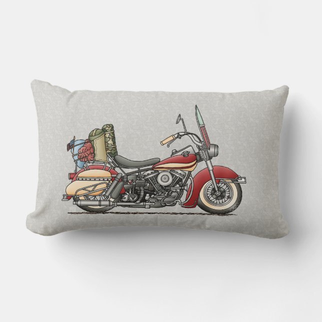 Cute Motorcycle Lumbar Cushion (Front)