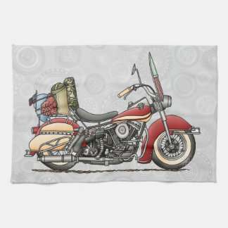 Cute Motorcycle Tea Towel