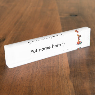 Cute Motorised Cartoon Horse Name Plate