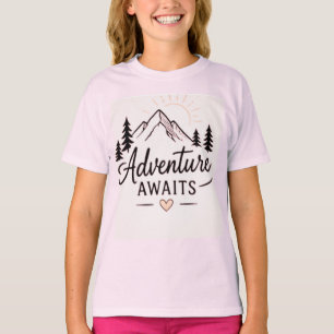 Cute Mountain Nature Explorer Outfit for Kids T-Shirt
