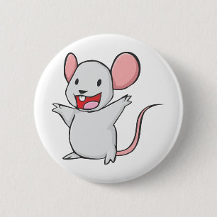 Cute Mouse 6 Cm Round Badge