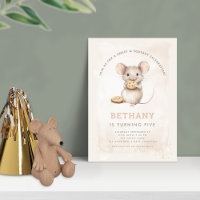 Cute Mouse and Cookies 5th Birthday Party