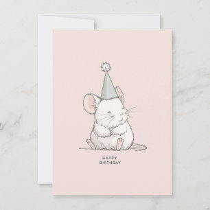 Cute Mouse Birthday Card