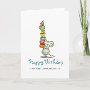 Cute Mouse Birthday Cards for Granddaughter