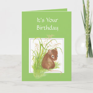 Cute Mouse, Birthday Friend Card