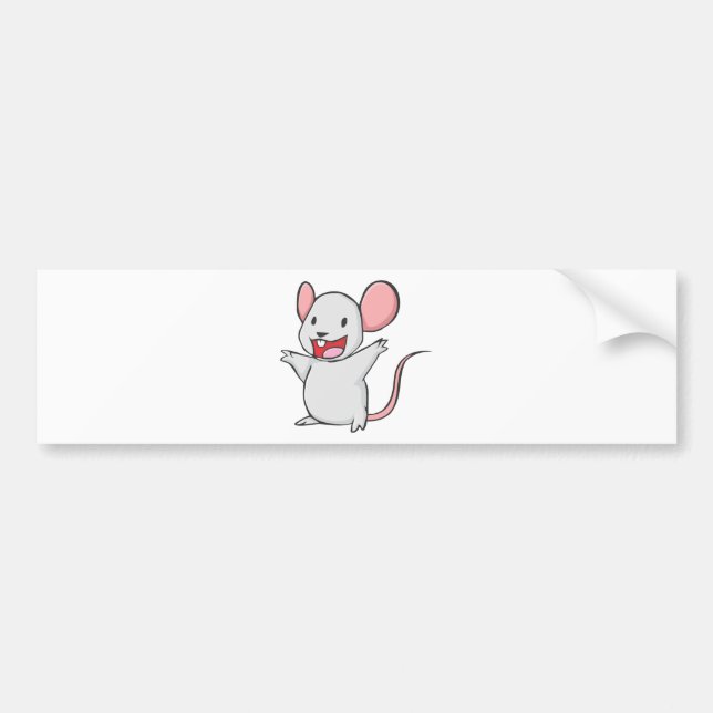 Cute Mouse Bumper Sticker (Front)