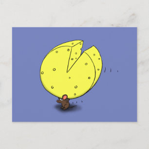 Cute mouse cartoon postcard