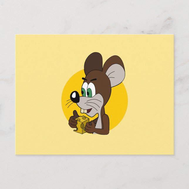 Cute mouse cartoon postcard (Front)