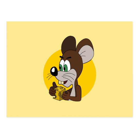 Cute mouse cartoon postcard