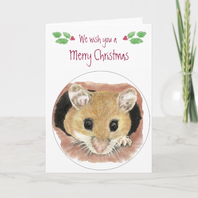 Cute Mouse Christmas Card (Front)