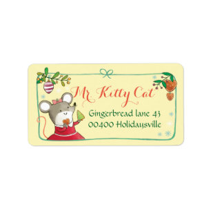 Cute Mouse Christmas Labels