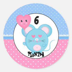 Cute Mouse Classic Round Sticker
