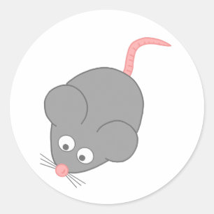 Cute Mouse Classic Round Sticker
