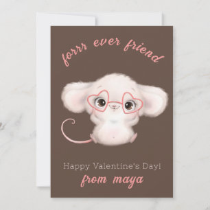 Cute mouse Classroom Valentine card