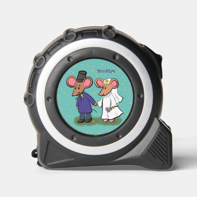 Cute mouse couple cartoon illustration 1 (Front)