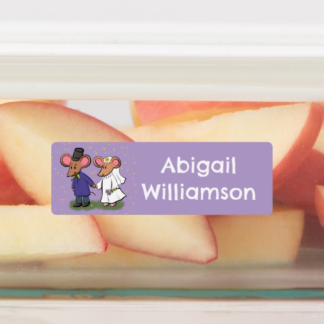 Cute mouse couple cartoon personalised (Affixed)