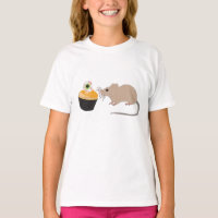 Cute Mouse Eating Halloween Eyeball Cupcake
