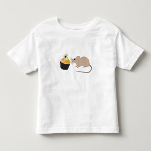 Cute Mouse Eating Halloween Eyeball Cupcake Toddler T-Shirt