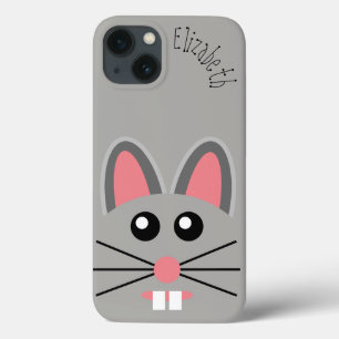 Cute Mouse Face Customisable iPhone 13 Case