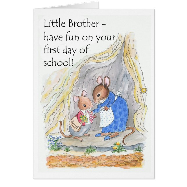 Cute Mouse Fun First Day of School for Brother (Front)