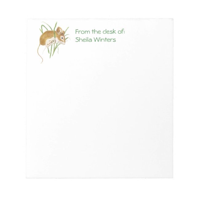Cute Mouse Hanging In, Animal, Nature, Wildlife Notepad (Front)