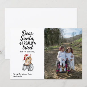 Cute Mouse in a Wheelchair Inclusive Christmas Holiday Card