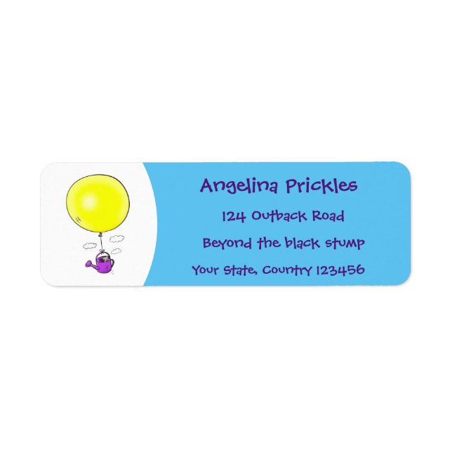 Cute mouse in watering can with balloon cartoon (Front)