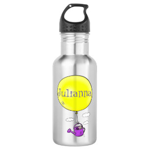 Cute mouse in watering can with balloon cartoon 532 ml water bottle