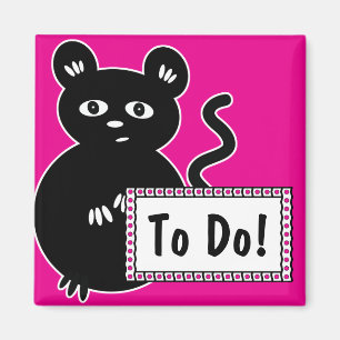 Cute Mouse Magnet To Do List for Fridge