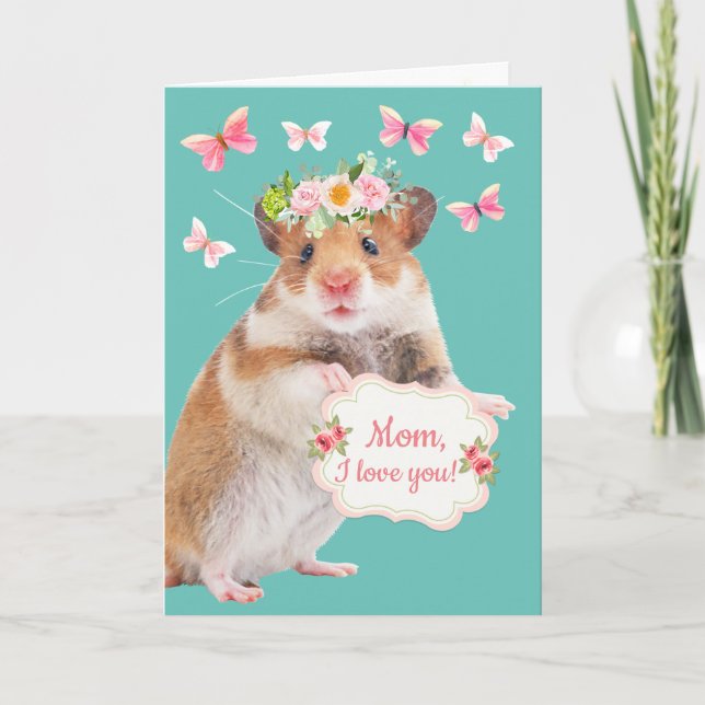 Cute Mouse Mother's Day Holiday Card (Front)