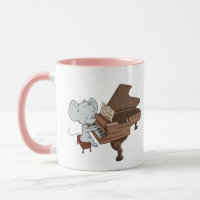 Cute Mouse Musician Pianist Personalised