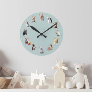 Cute Mouse Nursery Mice  Round Clock