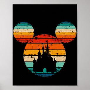 Cute Mouse Palace Cartoon Mouse Family Kids Gifts Poster