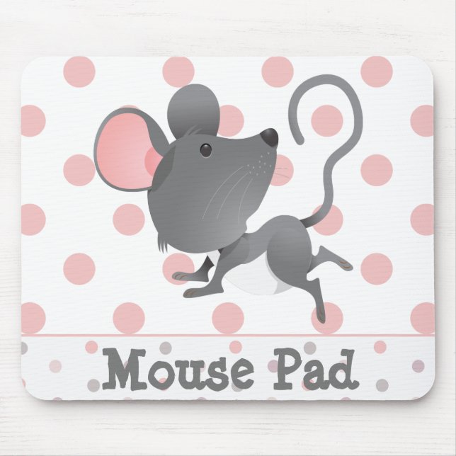 Cute Mouse Polka Dots Mat (Front)