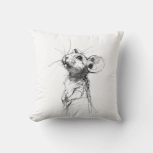 Cute Mouse Portrait Cushion