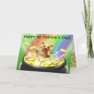 Cute Mouse St. Patrick's Day Card