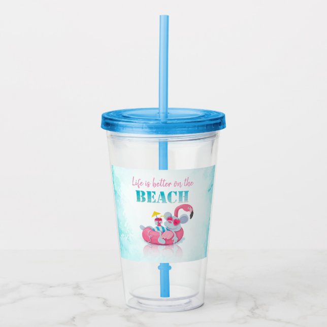 Cute Mouse  Stylish Beach    Acrylic Tumbler (Front)
