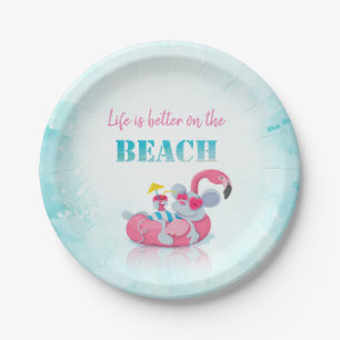 Cute Mouse  Stylish Beach   Paper Plate