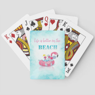 Cute Mouse  Stylish Beach  Playing Cards