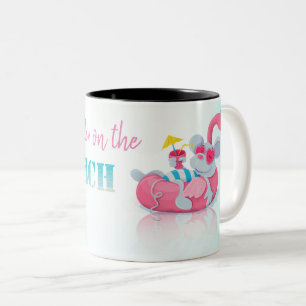 Cute Mouse Stylish Beach Two-Tone Coffee Mug