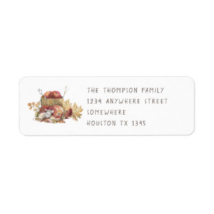 Cute Mouse Thanksgiving Return Name Address