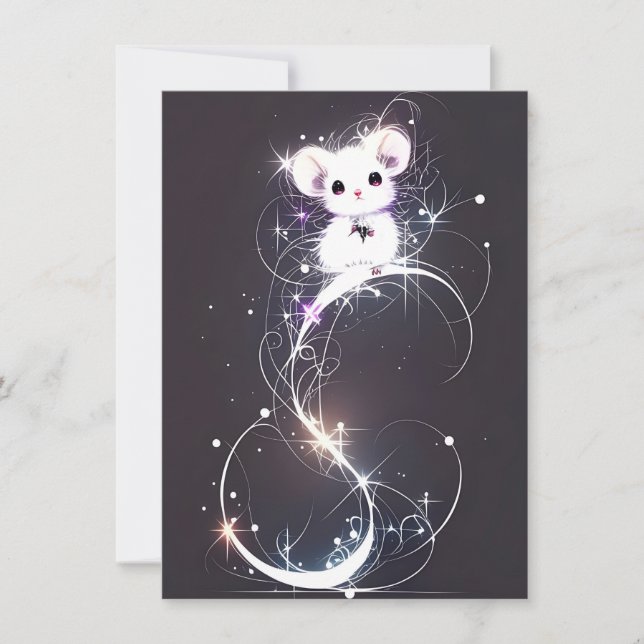 Cute Mouse Unique Christmas Cards (Front)