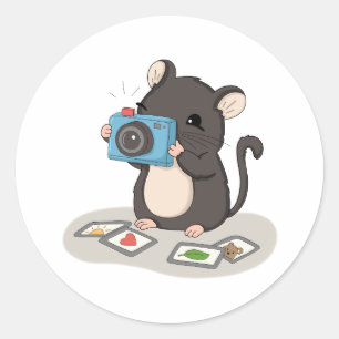 Cute Mouse with Camera Photographer Sticker