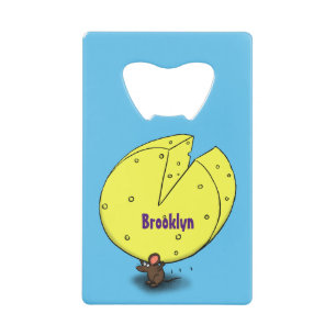 Cute mouse with cheese cartoon illustration