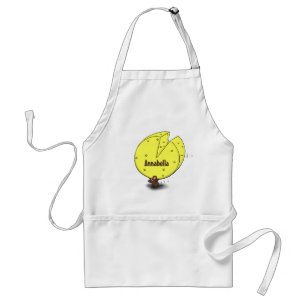 Cute mouse with cheese cartoon illustration standard apron