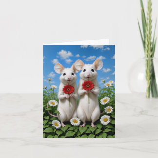 cute mouses thank you card