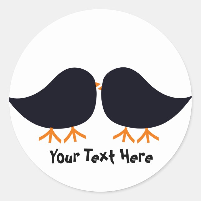 Cute Moustache Bird Stickers (Front)